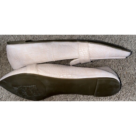 Steve Madden Jainna penny loafers crocodile-embossed Sz 10M Light Pink - Picture 9 of 12